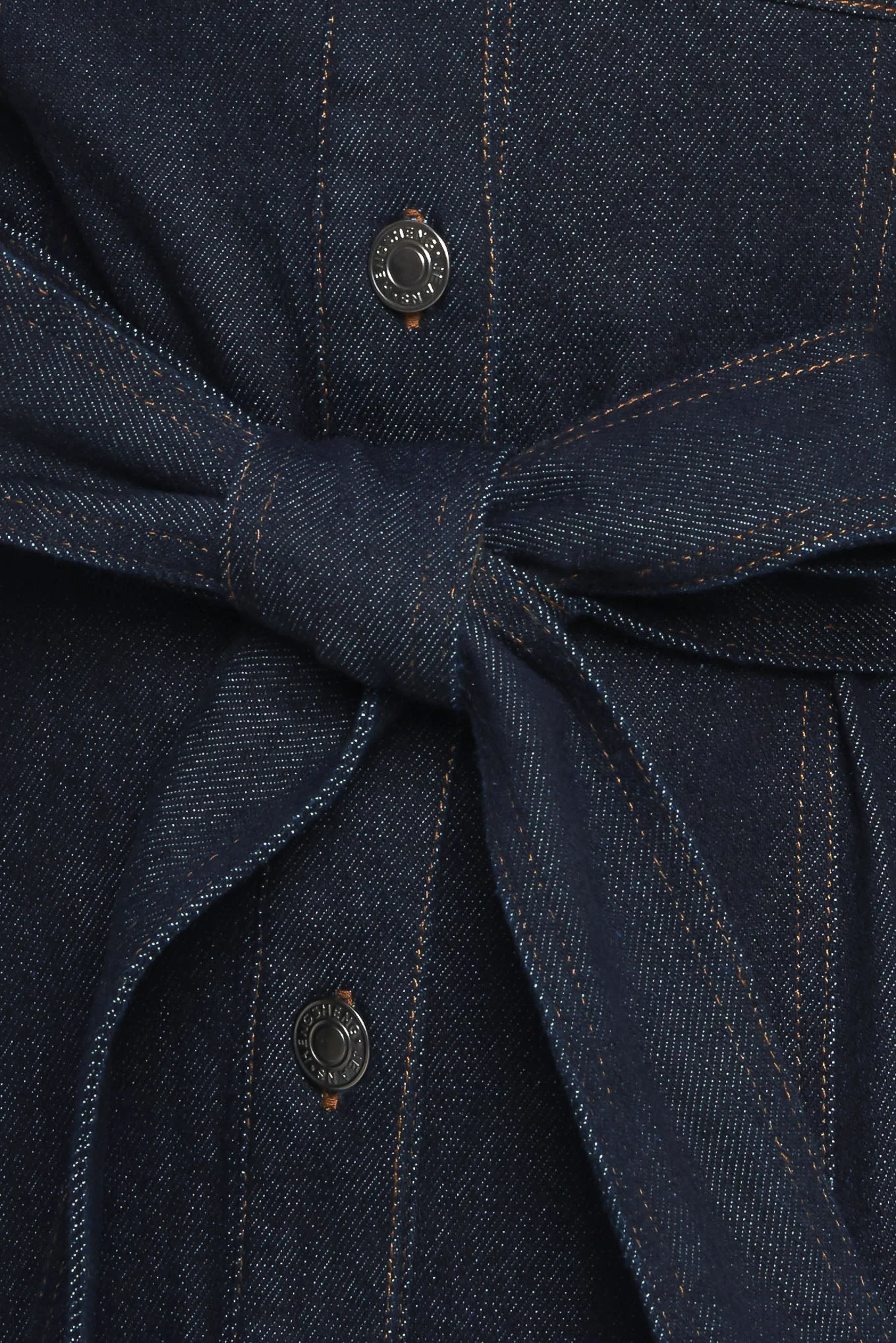 AUTUMN DAYS DARK INDIGO DENIM MINI DRESS - Image 6