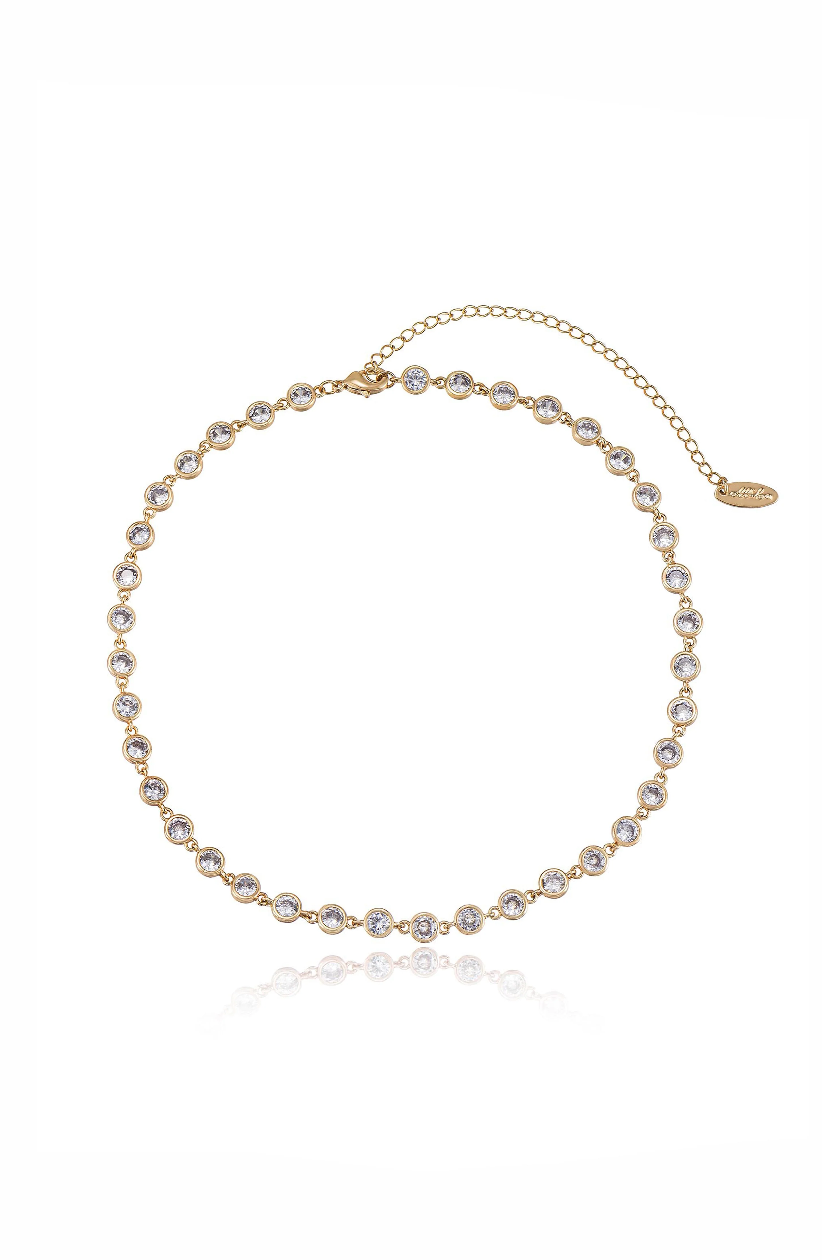 Crystal Disc and Link Necklace - Image 2