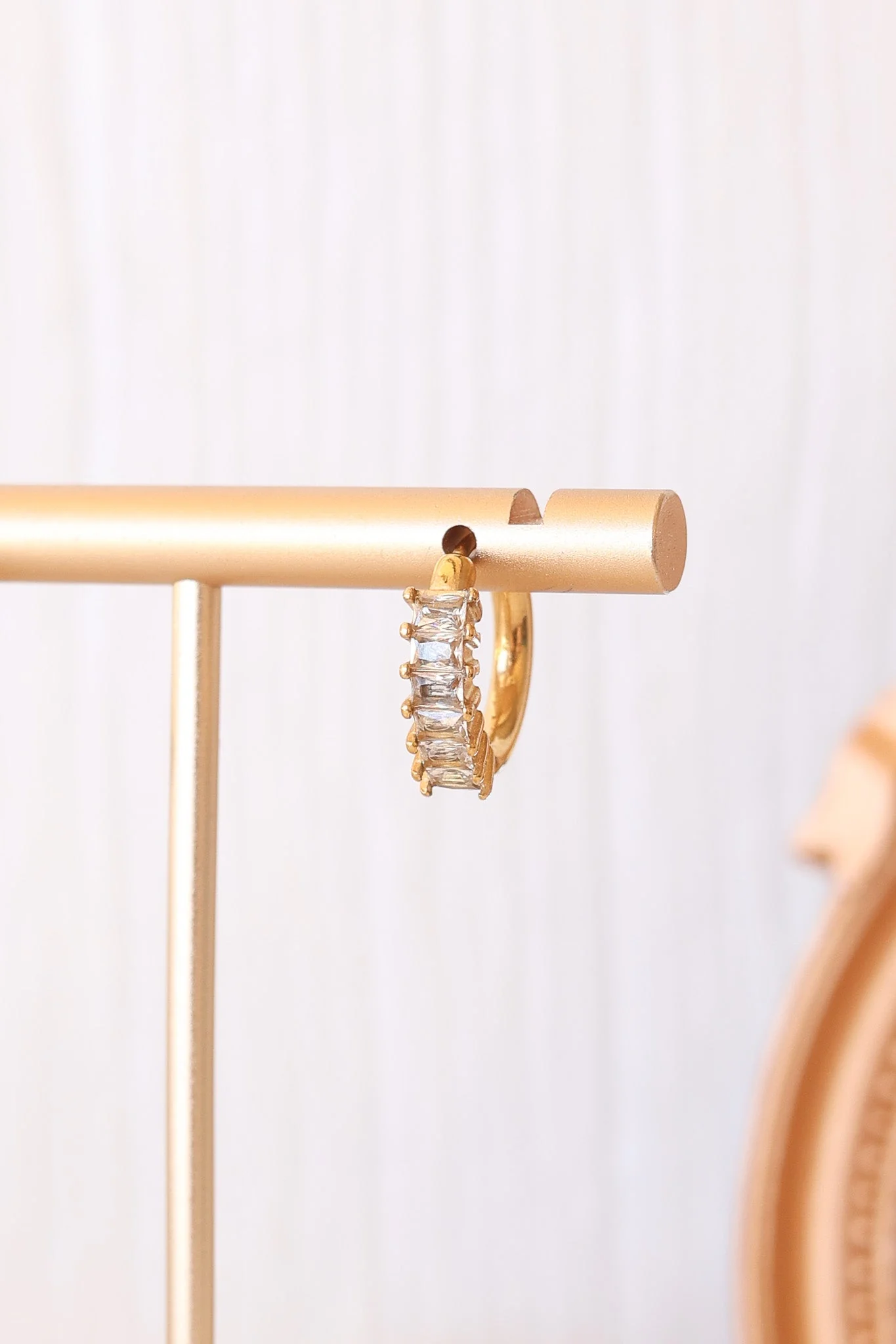 Crystal Diamond Hoop Earrings