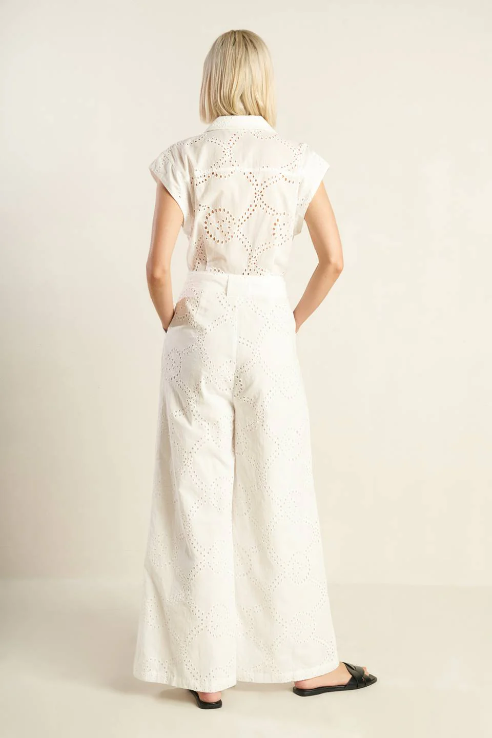 KNOW BETTER - WHITE EYELET JUMPSUIT - Image 2