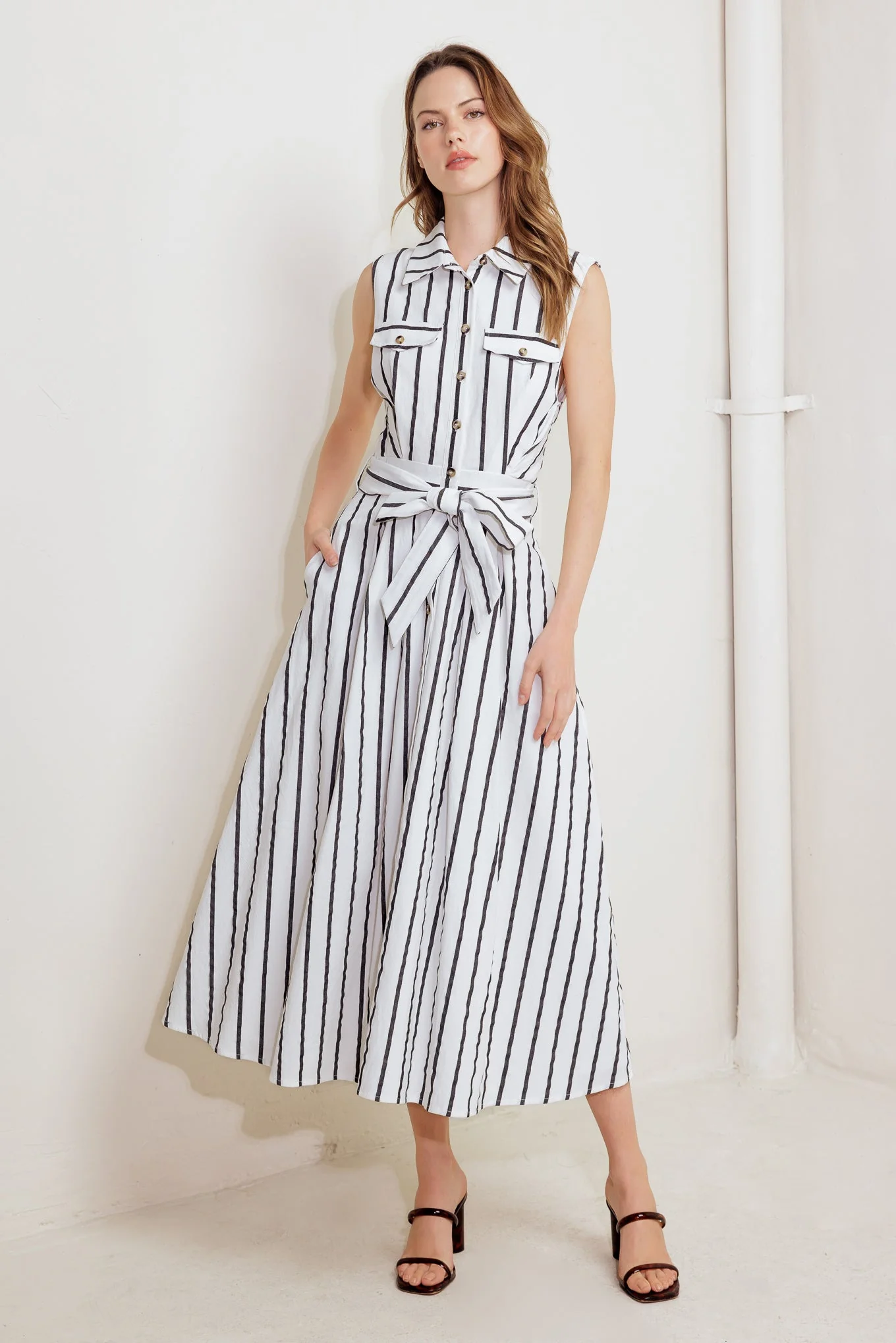 LEXINGTON STRIPE MIDI DRESS - Image 7