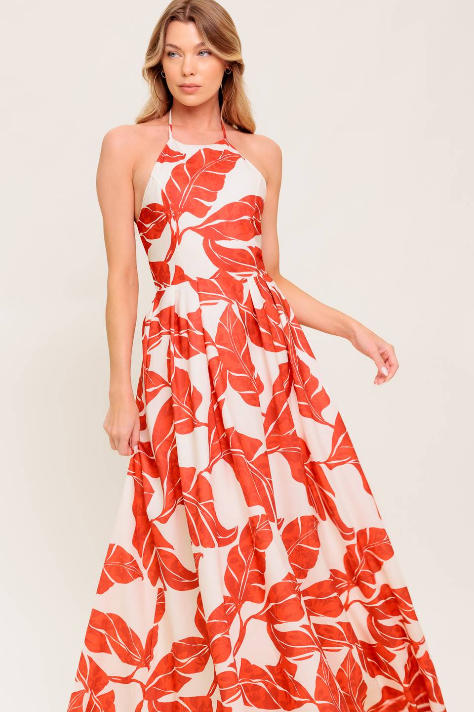 MARLEY MAXI DRESS - TROPICAL HALTER MAXI - Image 5
