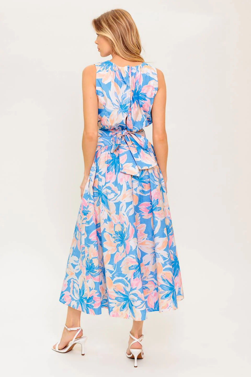 SUMMER HARMONY TIE TOP & SKIRT SET - POWDER BLUE - Image 2